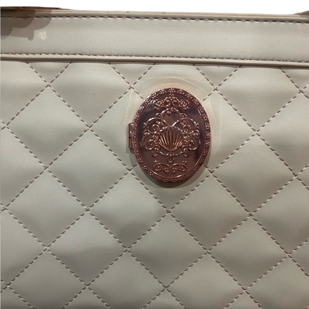 Loungefly Disney Ariel Cream Quilted Shoulder Bag with Rose Gold Accents - Picture 2 of 9